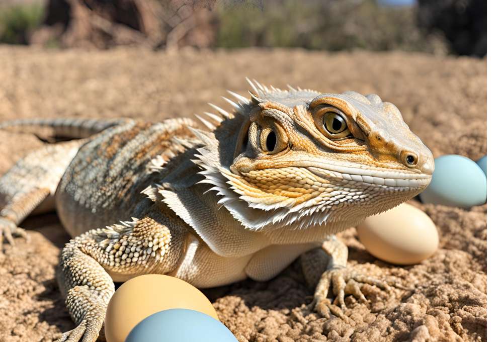 What is the proper portion size of eggs for bearded dragons